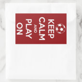 Gardez le calme et jouez sur les autocollants roug (Sac)