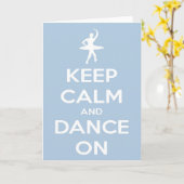 Gardez le calme et la danse sur la carte de voeux  (Fleur jaune)