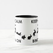 Gardez le calme et la liaison sur la Mug (Centre)