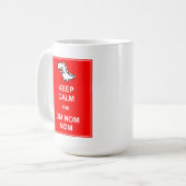 Gardez le calme et la tasse de dinosaure de l'OM (Devant gauche)