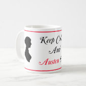 Gardez le calme et l'Austen sur la tasse (Devant gauche)