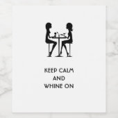 Gardez le calme et le blanc sur les Étiquettes (Étiquettes simples)