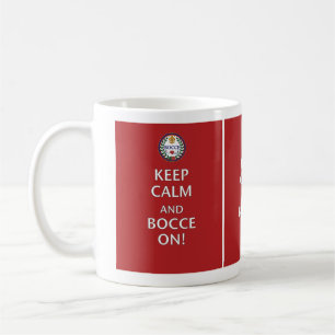 Gardez le calme et le Bocce sur la tasse