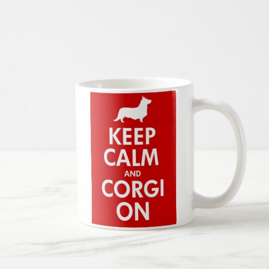 Gardez le calme et le corgi sur la tasse de (Droite)