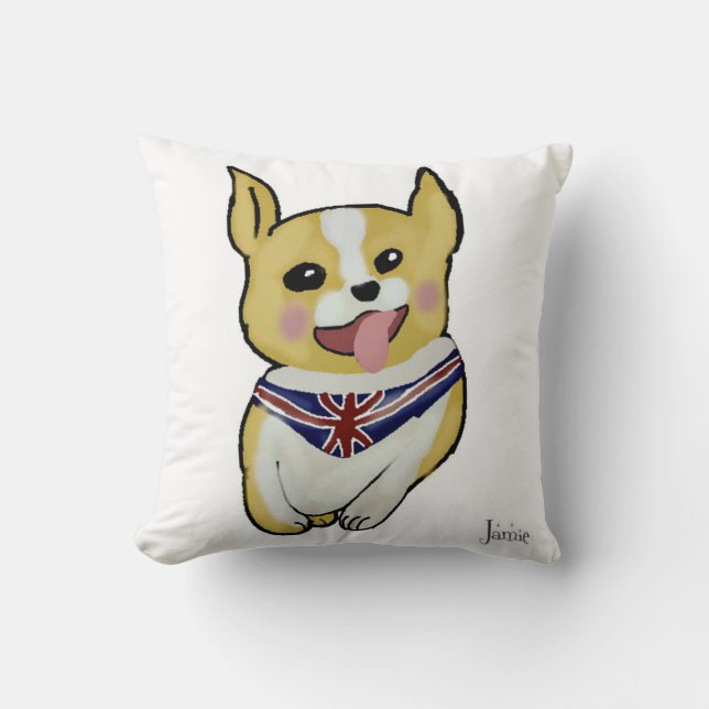 Gardez le calme et le corgi sur le coussin (Recto)