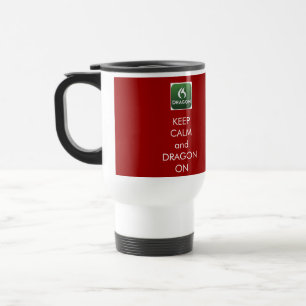 Gardez le calme et le dragon sur la tasse de