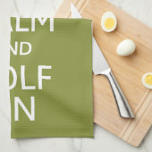 Gardez le calme et le golf sur la serviette de (Quart Plié)