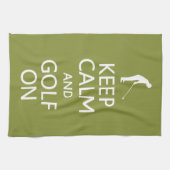 Gardez le calme et le golf sur la serviette de (Horizontal)