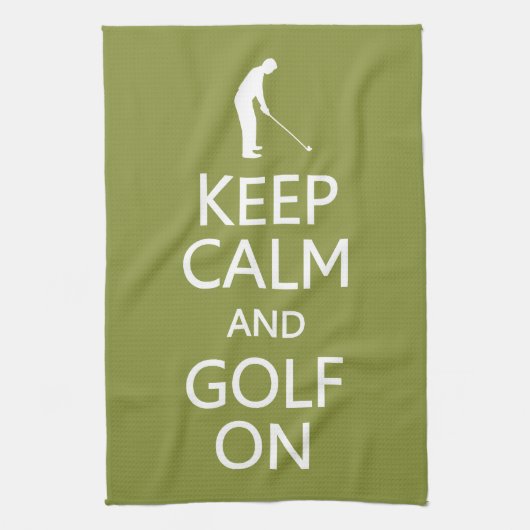 Gardez le calme et le golf sur la serviette de (Vertical)