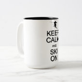 Gardez le calme et le ski sur la tasse - pour (Devant gauche)