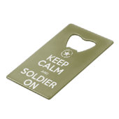 "Gardez le calme et le soldat sur" l'ouvreur de (Devant Angle)