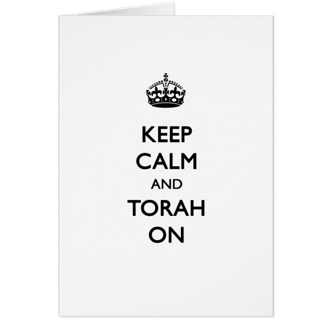 Gardez le calme et le Torah dessus (Devant)