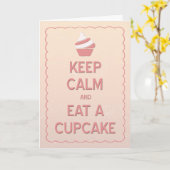 Gardez le calme et mangez une carte d'anniversaire (Fleur jaune)