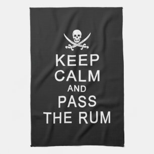 Gardez le calme et passez le rhum serviette à main