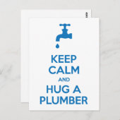 Gardez le calme et serrez une carte postale en plo (Devant / Derrière)