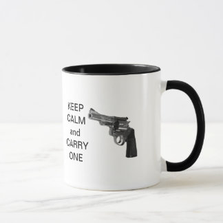 Gardez le calme et transportez une tasse (pistolet