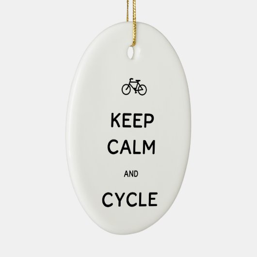 Gardez le calme et vélo à vélo ornement en céramiq (Droite)