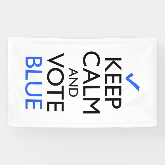 Gardez Le Calme Et Votez Bannière Bleue (Horizontal)