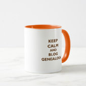 Gardez le calme GeneaBloggers Mug (Devant droit)