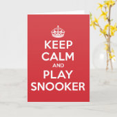 Gardez le calme Jouer Snooker Carte de note de bie (Fleur jaune)