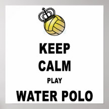 Gardez le calme Jouez à l'eau Poster Polo - Blanc
