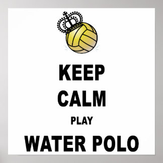 Gardez le calme Jouez à l'eau Poster Polo - Blanc
