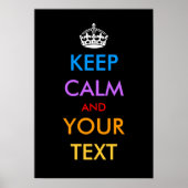 Gardez le calme poster tempérer avec des couleurs (Devant)