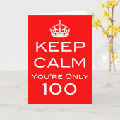 Gardez le calme que vous êtes carte d'anniversaire (Fleur jaune)