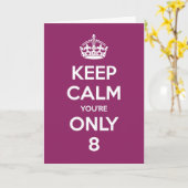 Gardez le calme que vous êtes carte d'anniversaire (Fleur jaune)