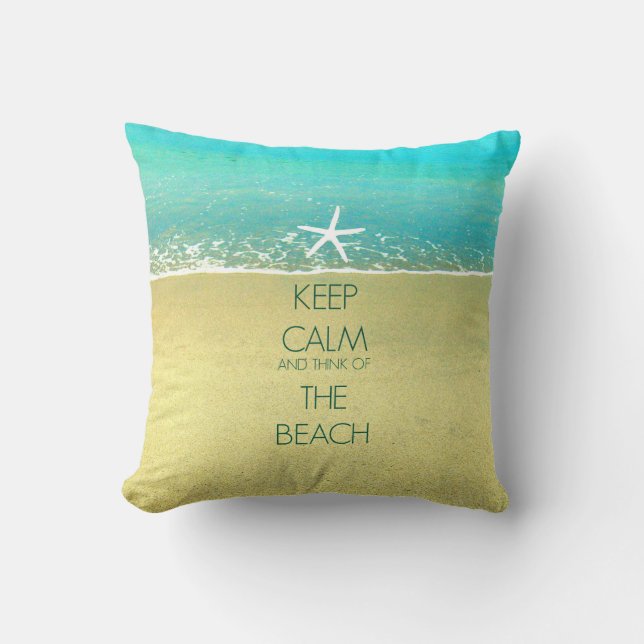 Gardez le coussin calme de sable de plage de (Recto)