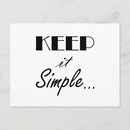Gardez-le simple, carte flash Affirmation quotidie (Devant)