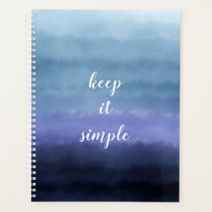 Gardez-le simple Citation Moderne Bleu pourpre Aqu