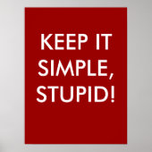 Gardez-Le Simple Stupide ! - Poster Profond (Devant)