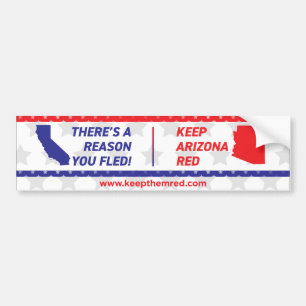 Gardez-les en rouge - Bumper Sticker CA à AZ