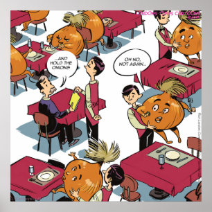 Gardez les oignons drôle Affiche de dessin animé p