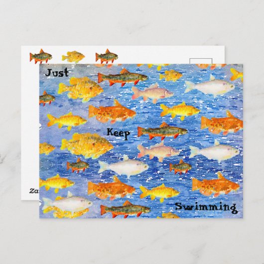 Gardez simplement nager - Une collection de carte (Devant / Derrière)