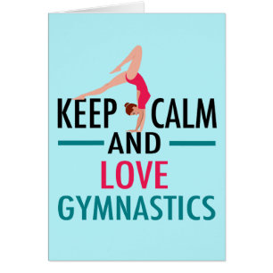 Gardez votre calme Amour Gymnastique Belle Carte d