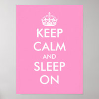 Gardez votre calme et dormez | Poster pour la cham