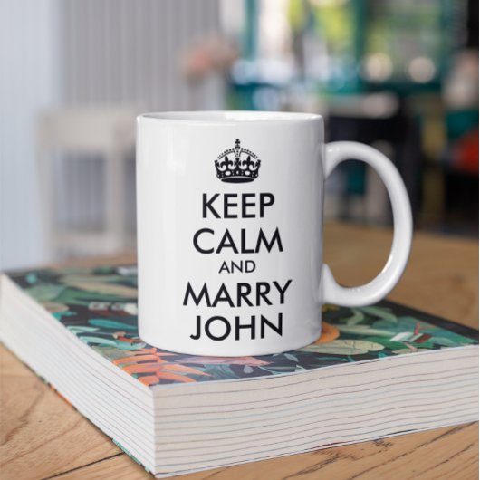 Gardez votre calme et épousez John Mug