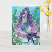 "Gardien carte de voeux de sirène de perle" (Fleur jaune)