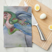 Gardien de graines de grenouille Dessin Serviette (Quart Plié)