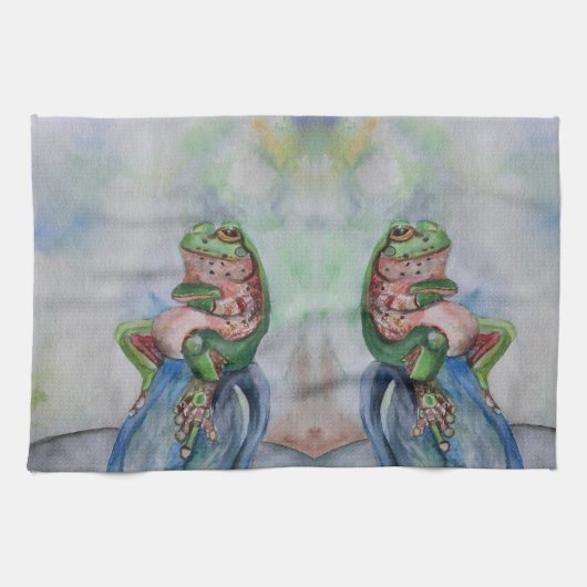 Gardien de graines de grenouille Dessin Serviette (Horizontal)