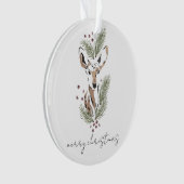 Gardien de Noël des cerfs d'aquarelle rustique (devant)