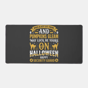 Gardien de sécurité Halloween chats noirs et citro