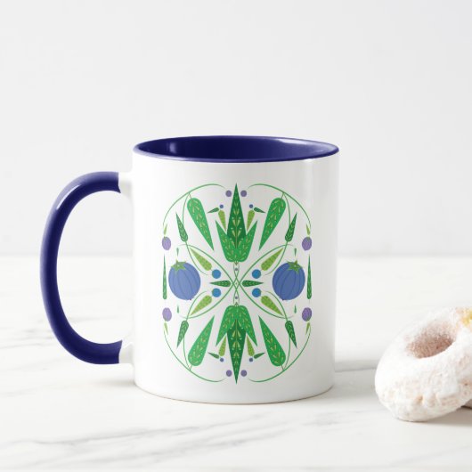 Gardien Des Blueberries Mug 11oz. (Avec donut)