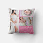 Gardien photo pour bébé fille Coussin rose (Verso)