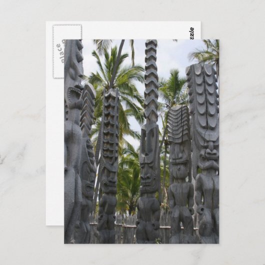 Gardiens Tiki au Lieu de Refuge - Carte postale (Devant / Derrière)