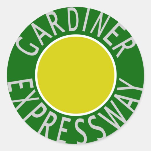 Gardiner Expressway Ronde Sticker (Voorkant)