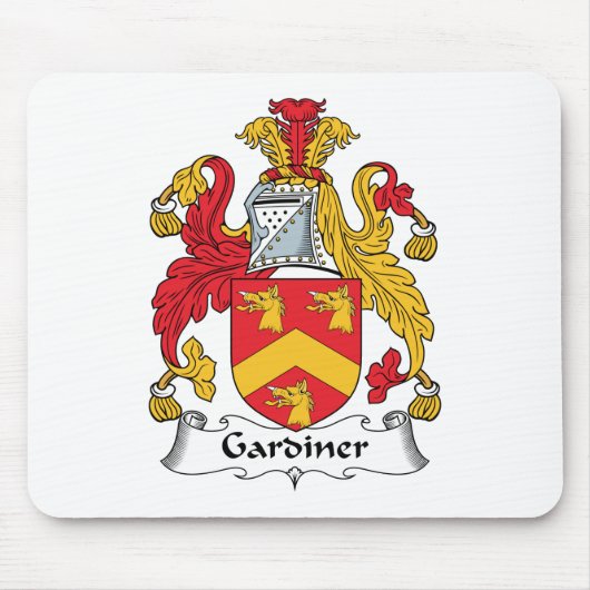 Gardiner Family Crest Muismat (Voorkant)