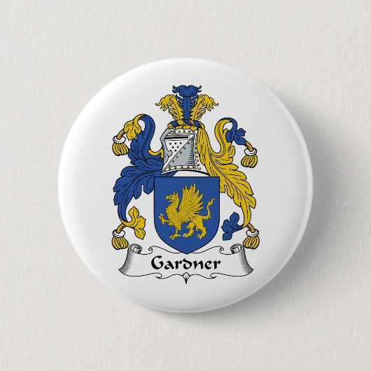 Gardner Family Crest Ronde Button 5,7 Cm (Voorkant)